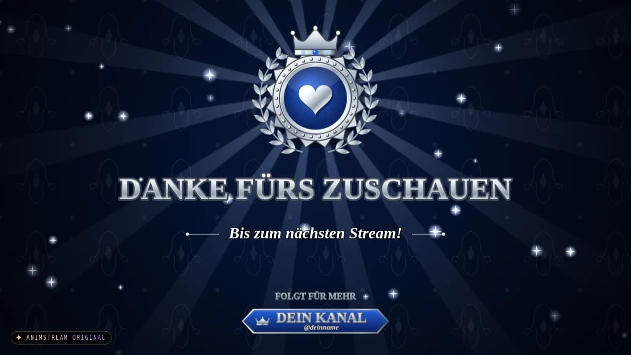 Stream-Ende-Szene – Royal Crest Silber
