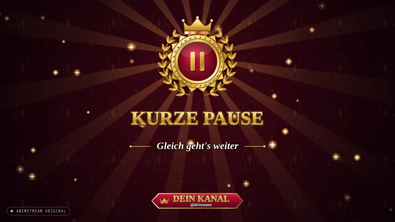 Pause-Szene – Royal Crest Gold