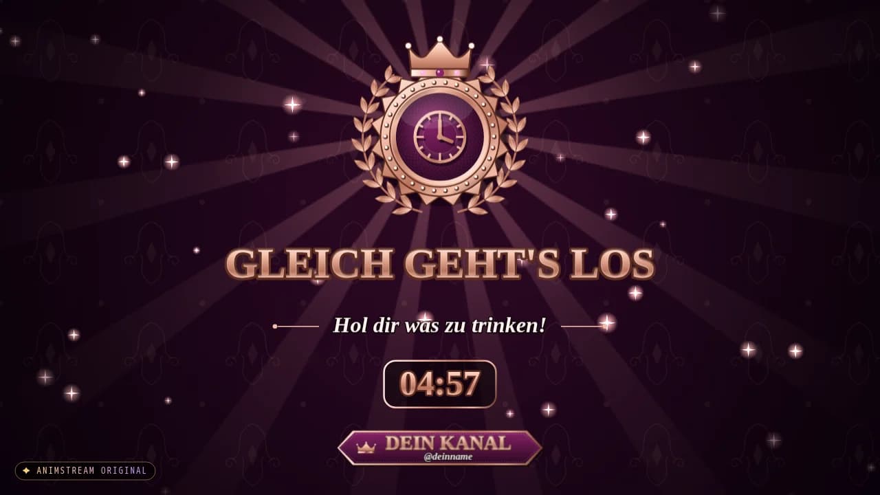 Starting Soon-Szene – Royal Crest Roségold