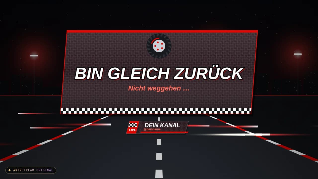 Bin gleich zurück-Szene – Speed Racing Carbon Rot