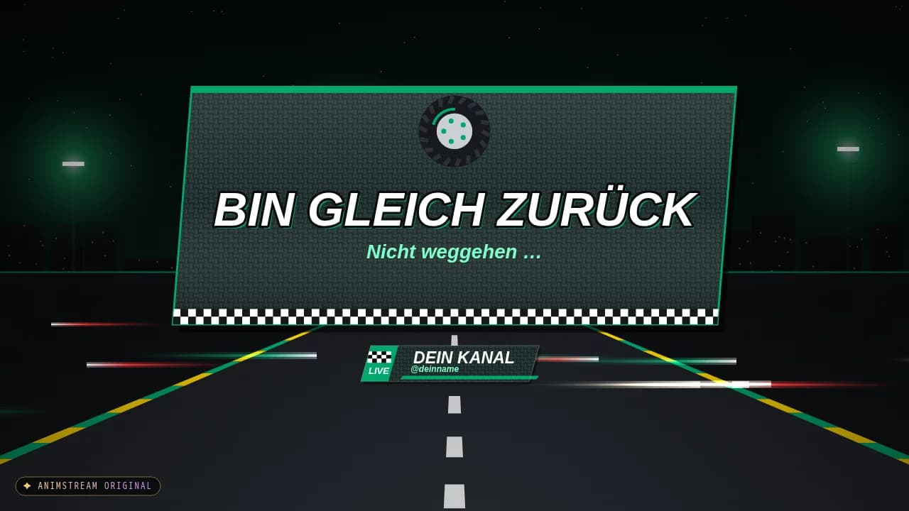 Bin gleich zurück-Szene – Speed Racing Racing Green