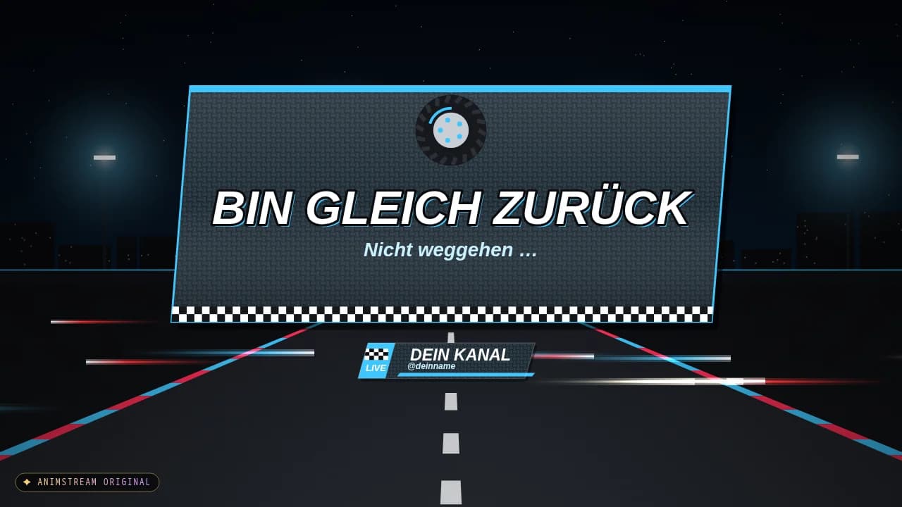 Bin gleich zurück-Szene – Speed Racing Eisblau