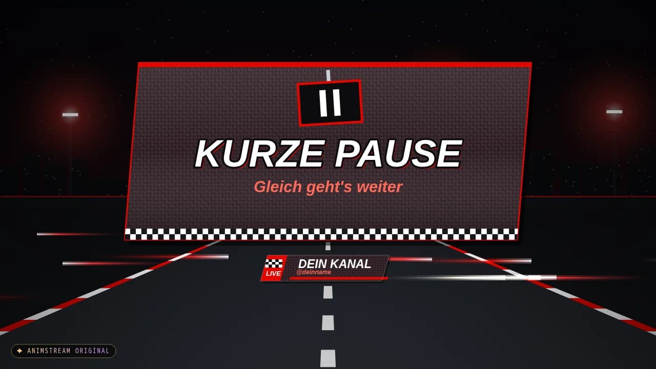 Pause-Szene – Speed Racing Carbon Rot