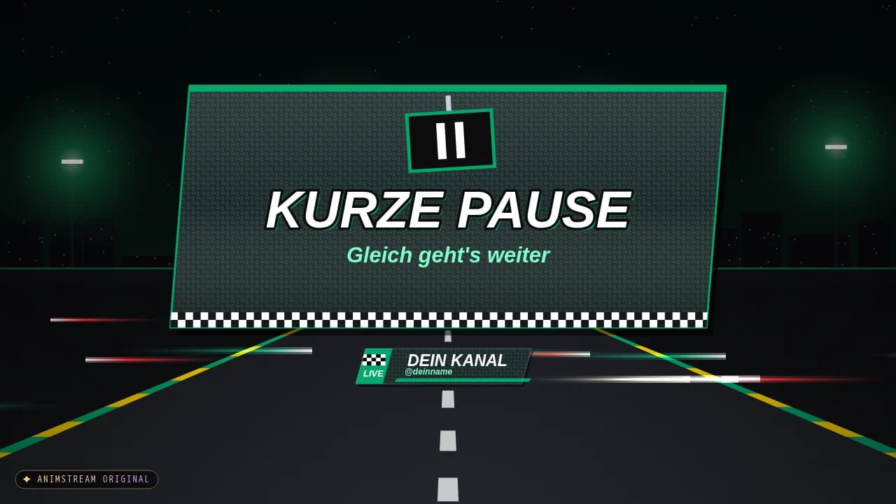 Pause-Szene – Speed Racing Racing Green