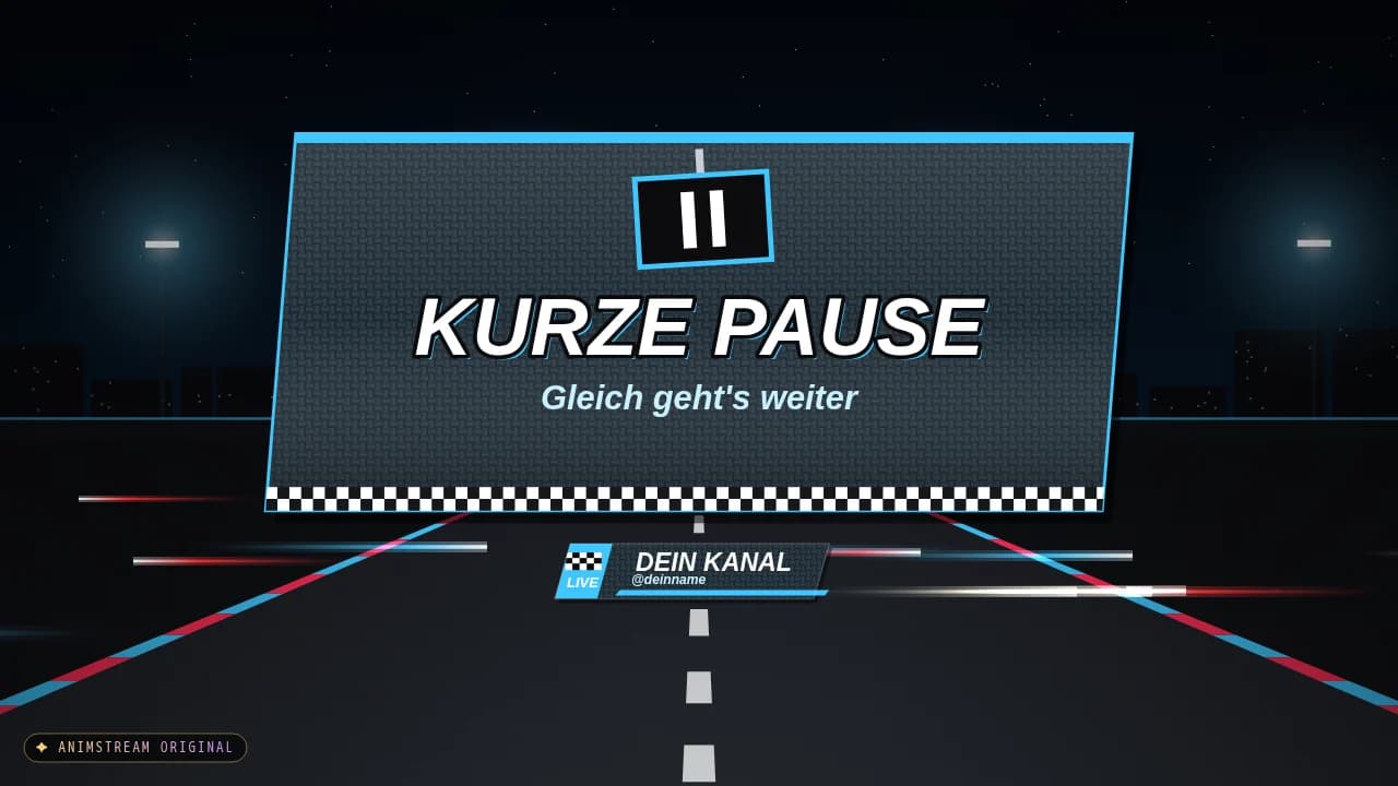 Pause-Szene – Speed Racing Eisblau