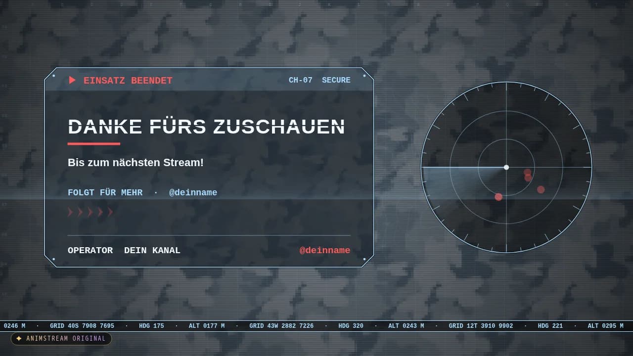 Stream-Ende-Szene – Tactical Ops Arktis