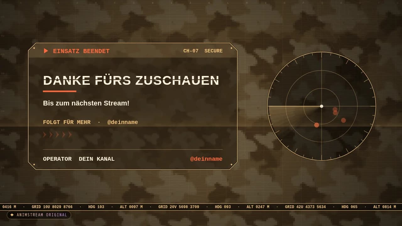 Stream-Ende-Szene – Tactical Ops Wüste