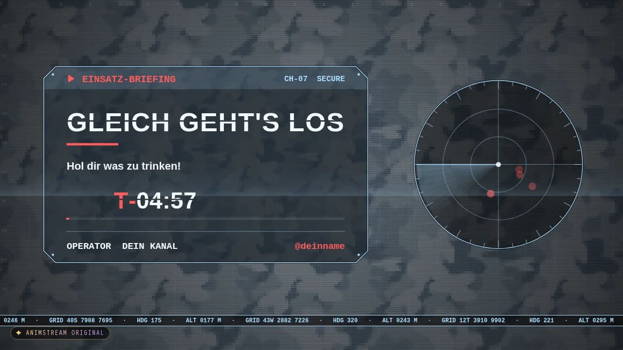 Starting Soon-Szene – Tactical Ops Arktis