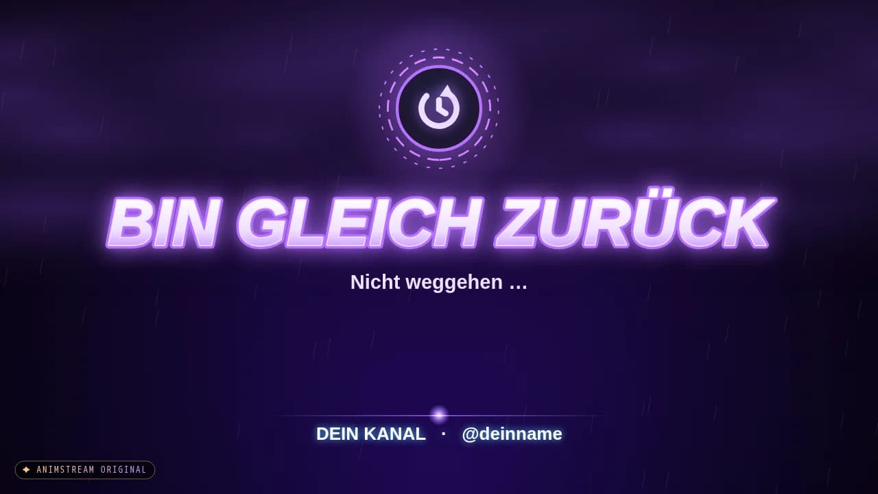 Bin gleich zurück-Szene – Thunder Strike Violett