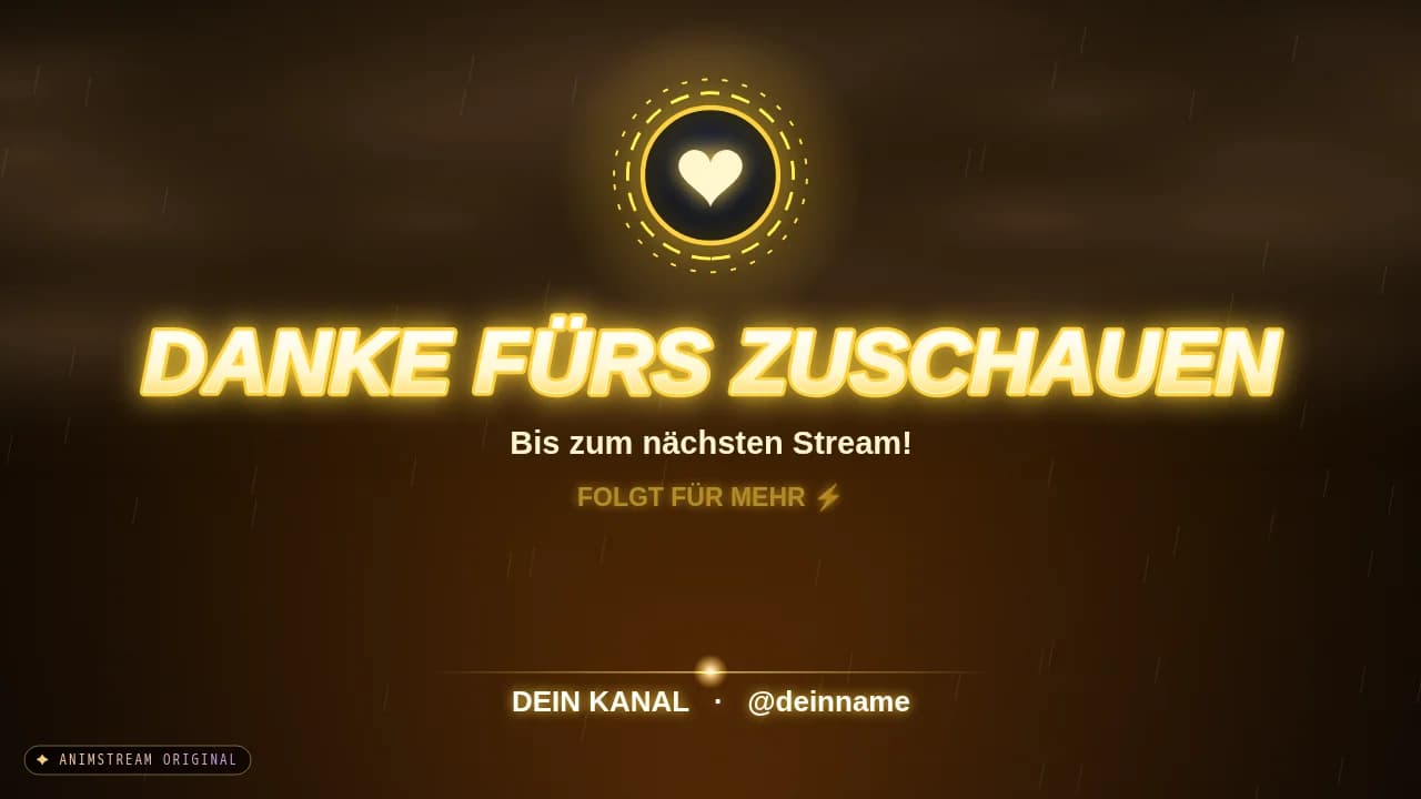 Stream-Ende-Szene – Thunder Strike Gold