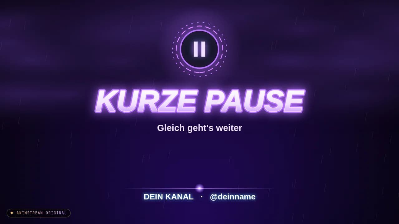 Pause-Szene – Thunder Strike Violett