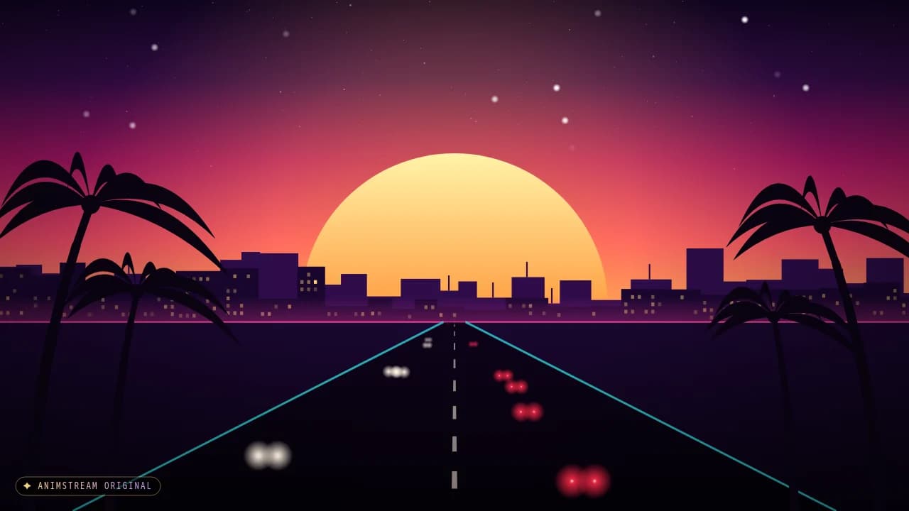 Hintergrund – Vice Nights Sunset Boulevard