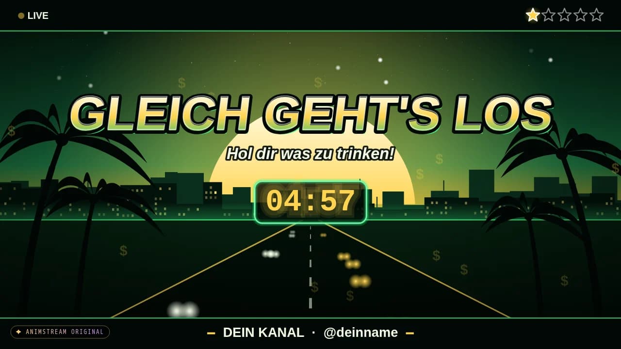 Starting Soon-Szene – Vice Nights Cash