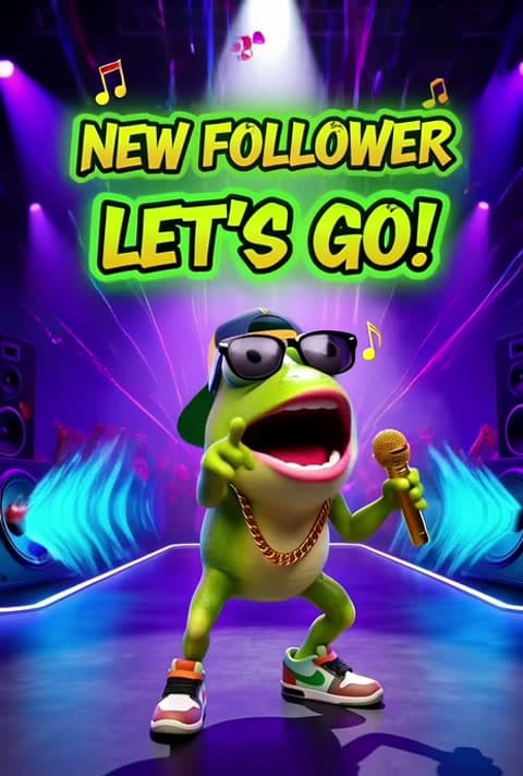 Rap Frog New Follower Alert