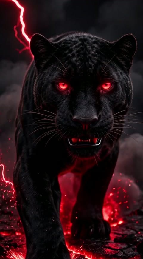 Red Black Panther – Thanks for the Follower! 🖤❤️