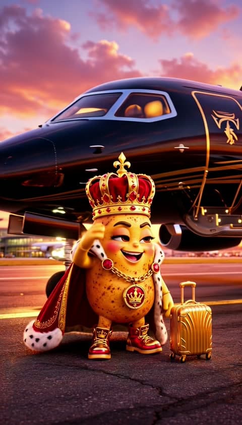 Royal Potato Private Jet 🥔✈️ – The King's VIP Pickup