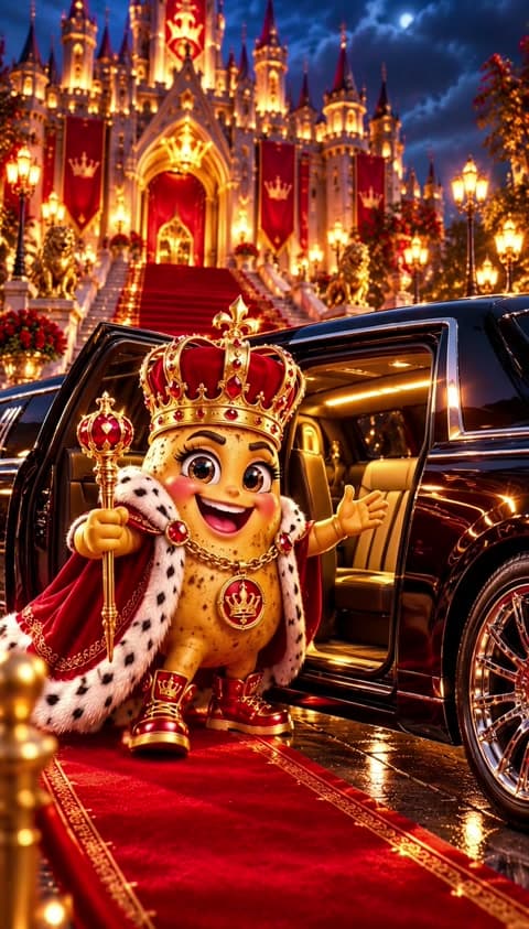 Royal Potato Turbo Limousine 🚘💨 – The King's Epic Getaway! 🥔🔥