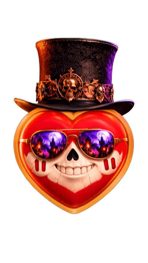 Skelett Team Heart Halloween