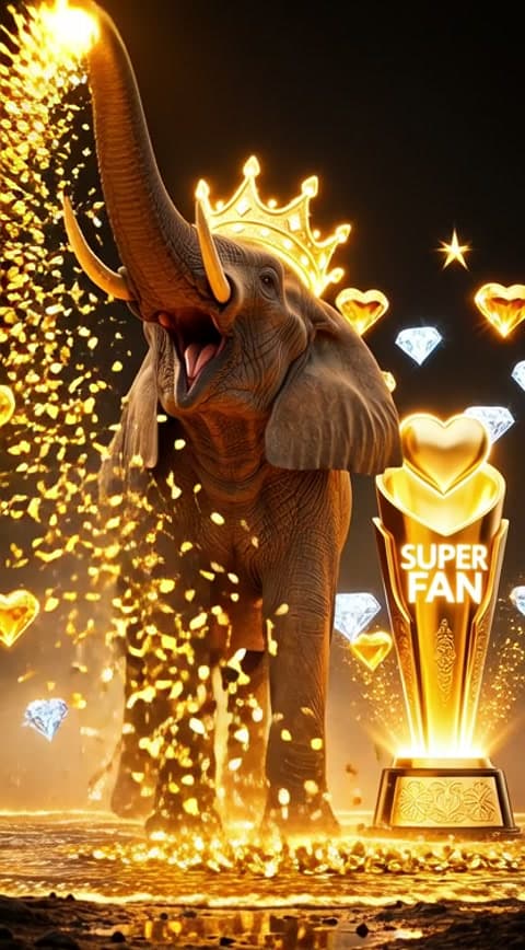Super Fan – Golden Elephant Champion 🐘👑✨