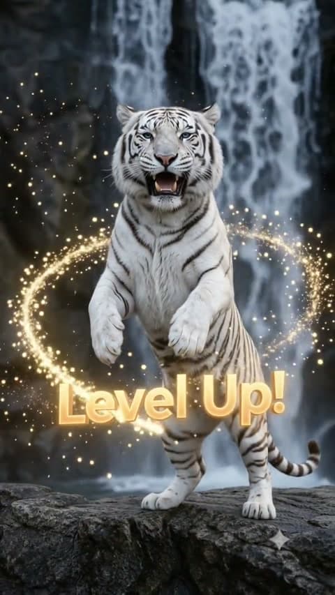 Weisser Tiger LevelUp