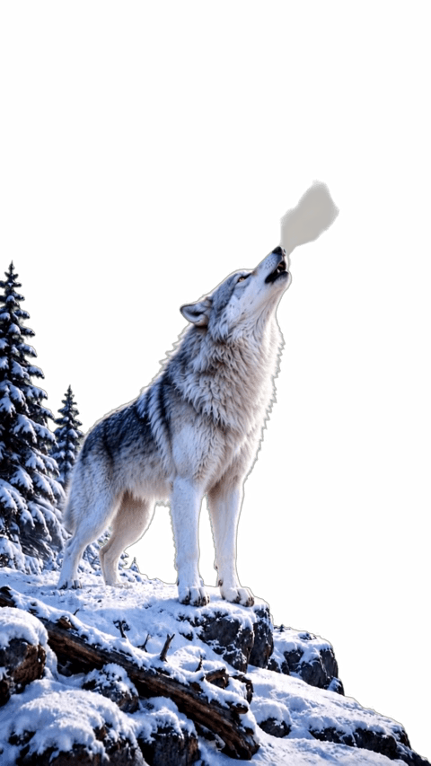Wolf Snow Gif Animation