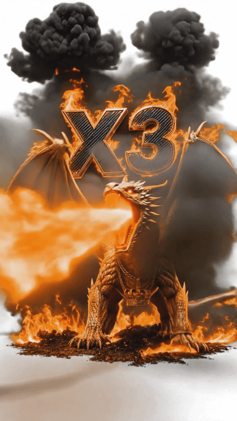 X3 DRACHE Weiß/Gold