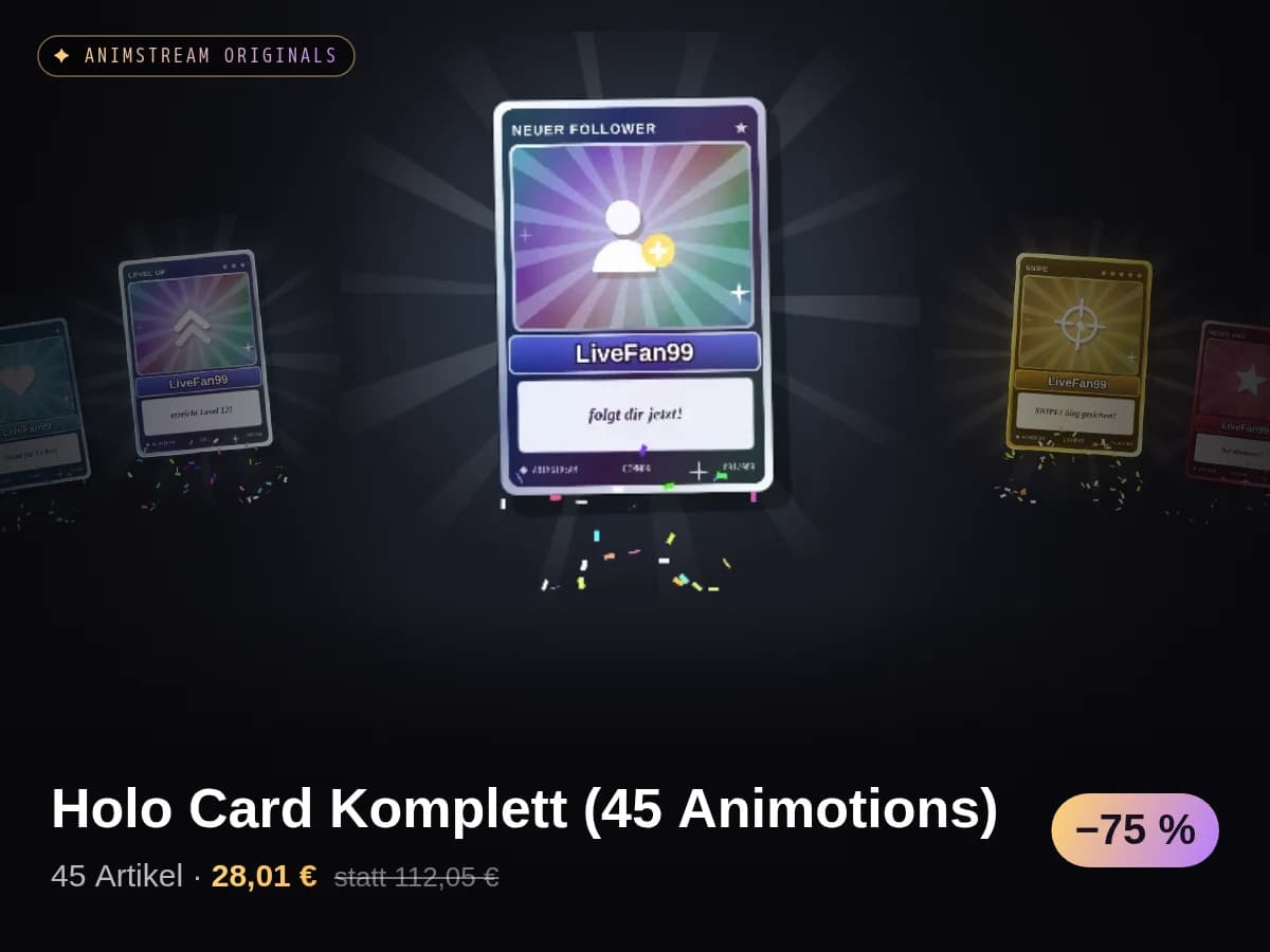 Holo Card Komplett (45 Animotions)