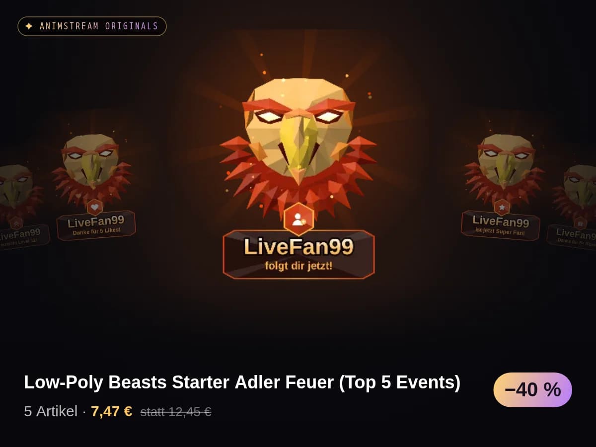 Low-Poly Beasts Starter Adler Feuer (Top 5 Events)