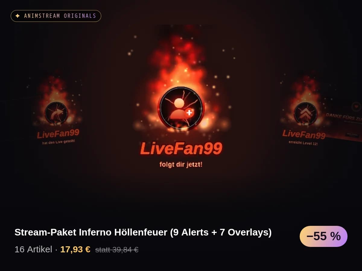 Stream-Paket Inferno Höllenfeuer (9 Alerts + 7 Overlays)