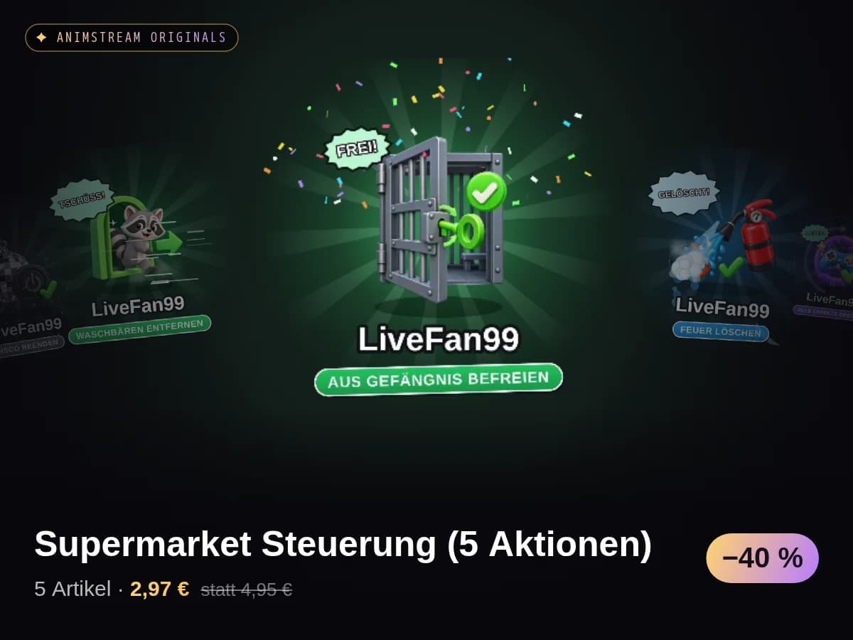 Supermarket Steuerung (5 Aktionen)