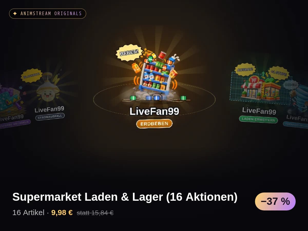 Supermarket Laden & Lager (16 Aktionen)