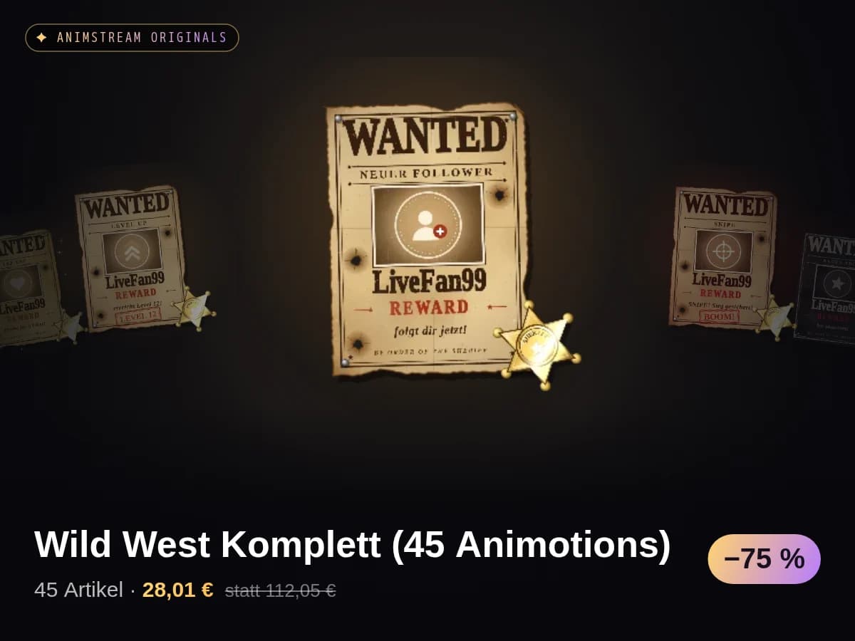 Wild West Komplett (45 Animotions)