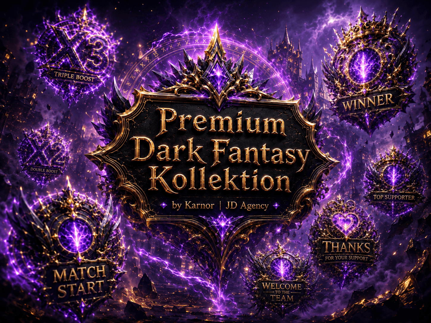 Premium Dark Fantasy Stream Alert Animation