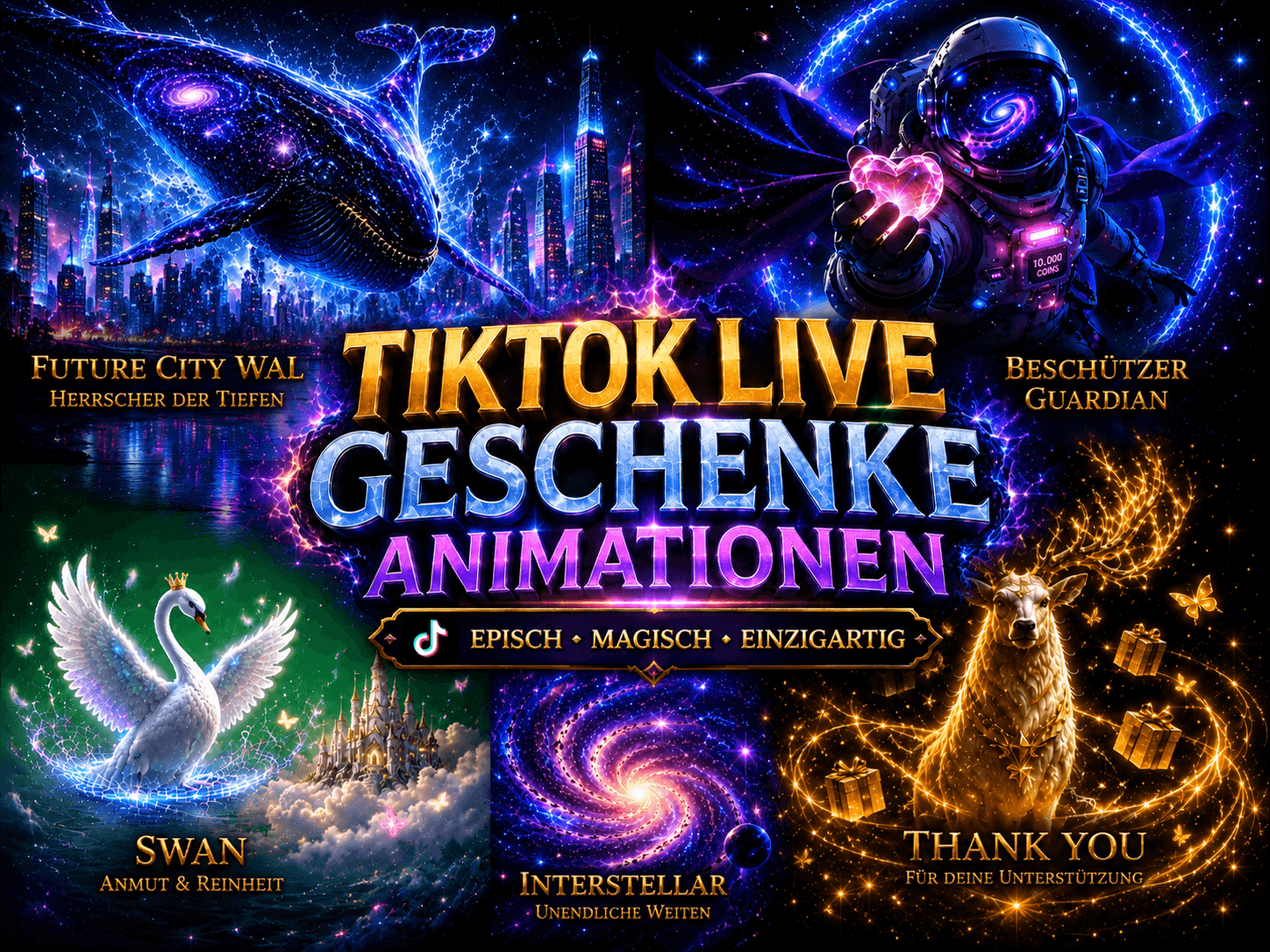 TikTok LIVE Geschenke Animationen / Cosmic Guardian Collection