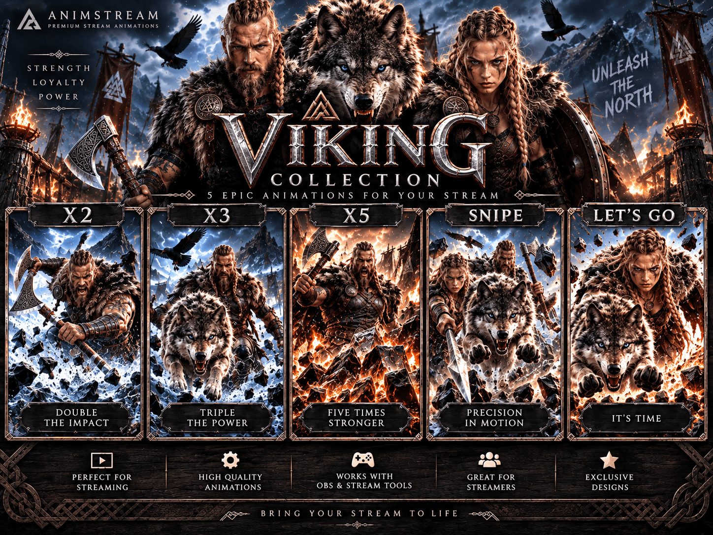 Viking Animation Collection – X2, X3, X5, SNIPE & LET’S GO | TikTok LIVE Stream