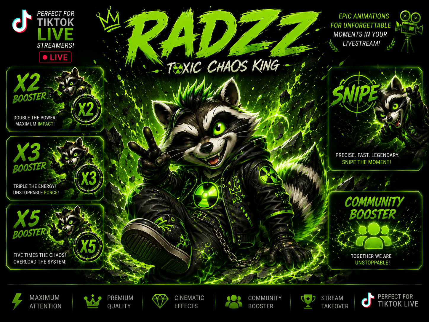 🦝 RADZZ – TOXIC CHAOS KING