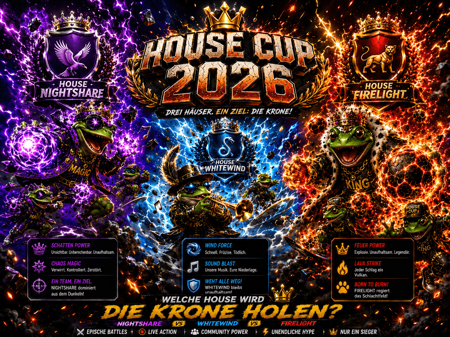 HOUSE CUP 2026 – Die ultimative Frosch-Häuser Schlacht